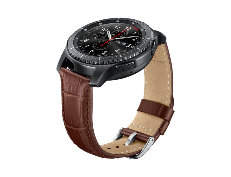 ALLIGATOR GRAIN LEATHER BAND - GEAR S3 BROWN