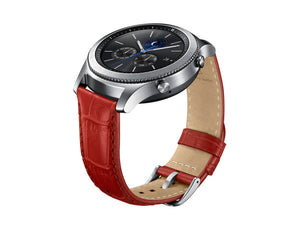 ALLIGATOR GRAIN LEATHER BAND - GEAR S3 ORANGE RED
