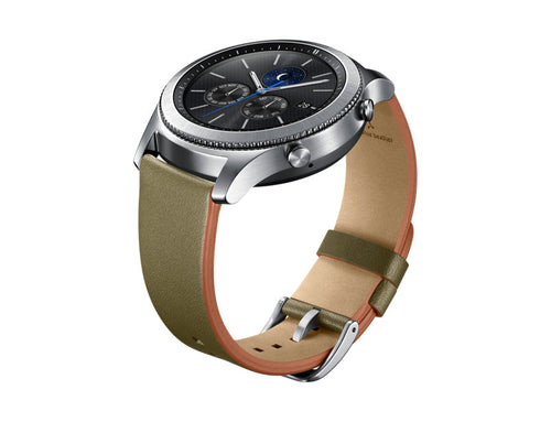 CLASSIC LEATHER BAND - GEAR S3 OLIVE GREEN