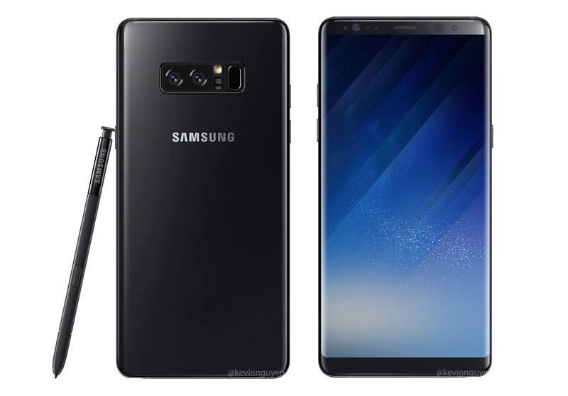 NOTE 8 LEATHER WALLET COVER BLACK
