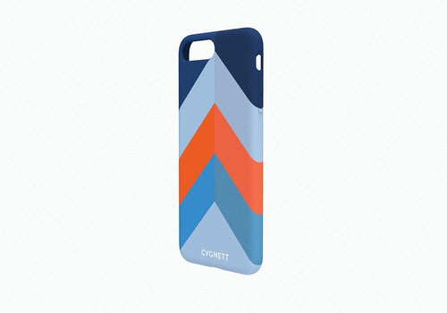 CYGNETT IPHONE 8 LARGE CHEVRON CASE BLUE
