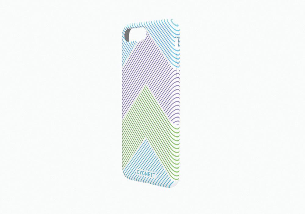 CYGNETT IPHONE 8 SMALL CHEVRON CASE WHITE