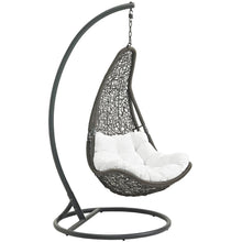 Modway Abate Outdoor Patio Swing Chair With Stand - Gray White